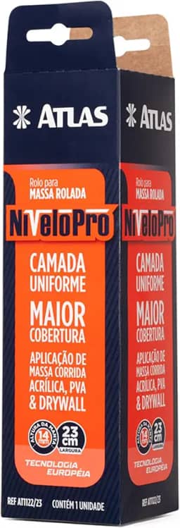 Rolo Para Massa Nivelopro 23cm Atlas