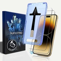 Película INSTALA FÁCIL para iPhone Anti impacto ULTRA RESISTENTE com case de alinhamento Não trinca e não estilhaça oleofóbica anti digital SafeCare Ultra HD (iPhone 17)