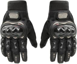 Luva Moto Motoqueiro Motocross Motociclista Bike Pró Preta Proteção Mãos Fibra De Carbono Tamanho Único - PLP MANIA