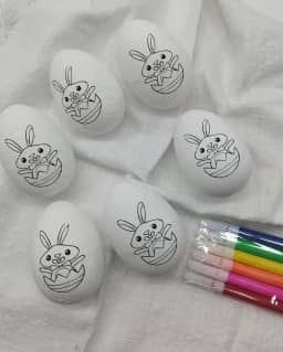 Ovos De Páscoa Infantil Para Colorir 6,5cm