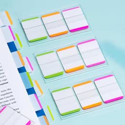 216 abas adesivas transparentes - marcadores de página e sinalizadores de índice para livros, cadernos, organizador de arquivos