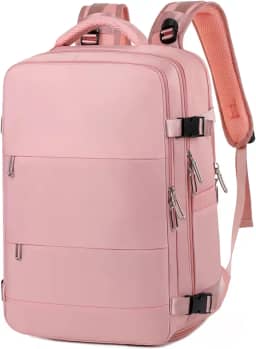 Mochila de Viagem Impermeável Unissex, Compatível com Bagagem de Mão, 10 Bolsos, com Porta USB, Compartimentos Separados