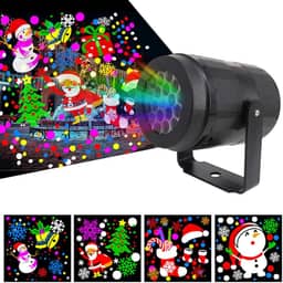 Projetor de Luz de Natal HEITIGN Com Lâmpada de Projeção LED Deslizante de 16 para Festa de Natal Luzes do Projetor para Decoração de Festa