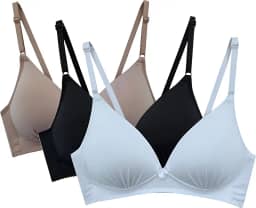 Kit 3 Sutiãs com Bojo Super Flexível Soft Sem Aro Conforto Total Bojo Molinho