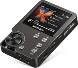 Leitor MP3 HiFi MECHEN M30, Leitor de música digital de alta resolução DSD sem perdas, Leitor de áudio portátil de alta resolução com cartão de memória de 64 GB, cinza