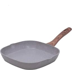 Mimo Style, Frigideira Grill Quadrado em Aço Inox Antiaderente e Cabo Soft-Touch Style Cook, Grafito 24 cm