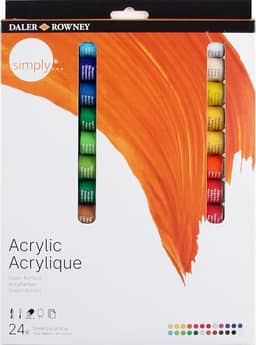 DALER ROWNEY Simply, Acrílico em Tubo de 12ml, 24 Cores