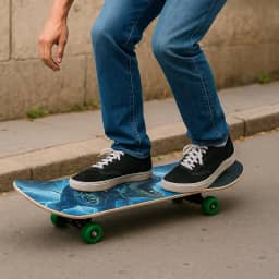 MINI Skate Estampado Infantil, Madeira e Plástico, Colorido, 60 x 15 x 10 cm, Suporta até 25kg, para Crianças Acima de 3 Anos, DETALHE (MINI)