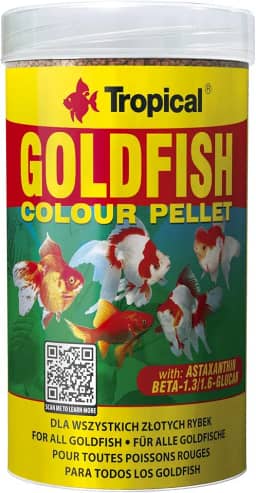 Tropical Goldfish Colour - Ração Flutuante Completa E Incentiva A Coloração Dos Peixes Vermelhos - Pote 90G