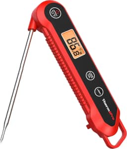 ThermoPro Digital Instant Read Meat Thermometer for Grilling Waterproof Kitchen Food Thermometer with Calibration & Backlight Smoker Oil Fry Candy Thermometer
