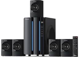 Bobtot Surround Sound Systems Sistema de cinema em casa, subwoofer de 800 watts de potência máxima de 6,5 polegadas, altifalantes estéreo com cabo 5,1/2.1, graves fortes com entrada ótica Bluetooth