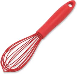 Chef Craft Batedor de arame de silicone vermelho de 27,32 cm