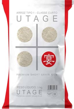 Arroz Japonês para Fazer Sushi Grão Curto Premium Tipo 1 Utage 1Kg - Vietnã