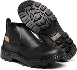 Bota de Couro Para Trabalho EPI Bico PVC Segurança