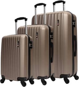 Conjunto de malas de viagem PMG Londres Swiss Move Champagne