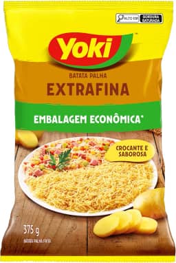 Batata Palha Frita Extrafina Yoki Pacote 375g Embalagem Econômica
