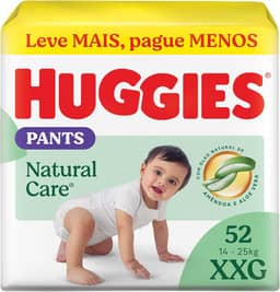 Huggies Fralda Pants Premium Natural Care XXG - 52 Fraldas