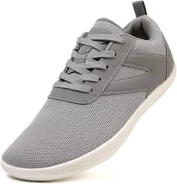 Tênis de caminhada masculino minimalista com bico largo, sola sem queda, sem cadarço, sem cadarço, para homens e mulheres