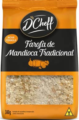 D´Cheff Farofa De Mandioca Tradicional 300 Gramas