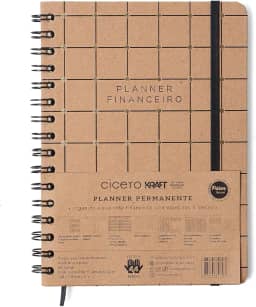 Planner Permanente Wire-O Kraft Financeiro A5 Linha E Ponto, Cicero