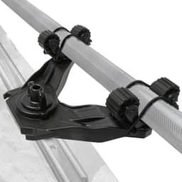 Acessórios de pesca de caiaque com suporte de pá duplo, acessórios de montagem de trilho de caiaque, suporte de vara de caiaque para pegas de remo, acessórios de trilho de caiaque, preto