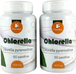 Kit 2 Chlorella 500 mg 60 Comprimidos Suplemento Clorela Algas Verde Comprimidos Fitonatus