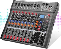 Console de Mistura, Mesa de Som, Mesa de Som Digital, Mesa de Som 8 Canal, Mesa Som, Banda de Áudio de Dj, Entrada Usb, Misturador Profissional
