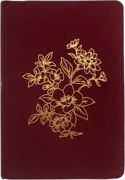 Bíblia NVI Bible Journaling, tecido vinho sobre capa dura, com espaço para anotações, Leitura Perfeita, Falei com Amor: Bíblia Sagrada Nova Versão Internacional