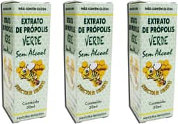Kit 3un Extrato de Própolis Verde Sem Álcool Nectar Ibaté