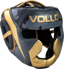 Protetor de Cabeça Capacete Fechado Boxe Muay Thai Kickboxing PU Vollo