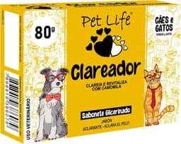 Sabonete Clareador Pet Life Cães e Gatos 80 g