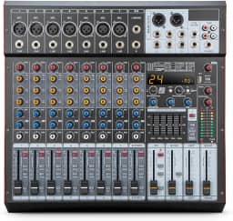 Mesa de Som Amplificada de 9 Canais com 99 Efeitos DSP, Amplificador de 500W×2, Bluetooth, USB/MP3, Phantom Power de 48V, EQ de 5 Bandas - Mesa de Mixagem Profissional (127V)