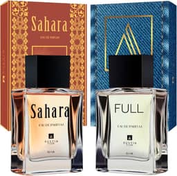Perfume Masculino Arabe Kit Com 2: Sahara E Full Oriental Amadeirado Longa Duração Eau De Parfum 50ml Cada