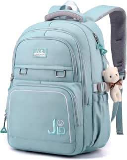 Mochila casual feminina de grande capacidade, bolsa escolar para estudantes, pode acomodar bolsa para laptop de 15,6 polegadas CUTBLAJAT-9502