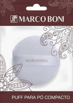 Marco Boni Puff Para Aplicação De Pó 8450 Branco 1 Unidade
