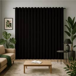 Cortina 3 Metros 300x250 Para Varão Serve em Sala, Quarto Tecido Oxford (Preto)