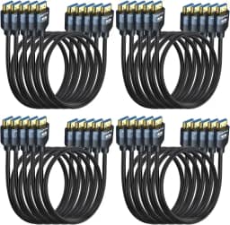 Cabos HDMI 2.1 8K, pacote com 5, cabo HDMI de alta velocidade para monitor de jogos PS5 TV-8K ARC&eARC - 165/180/240Hz, HDCP2.3, 3D/HDR10 para soundbar, PS5, PS4, TV, Xbox, Roku, cinema, computador,