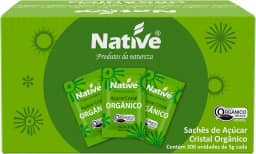 Açúcar Cristal Orgânico Native com 200 Sachês de 5 g