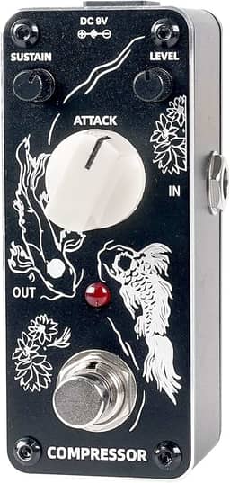 Sondery Pedal Compressor Para Guitarra Elétrica E Baixo, Mini Pedal De Compressão True Bypass, Controles Por Nível De Sustentação E Anexo, Série Art Design