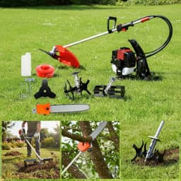 Roçadeira Costal 65cc + Enxada Rotativa + Aradora + Motopoda