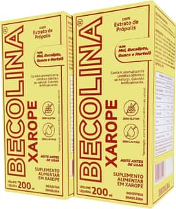 Kit 2x Becolina Xarope Natural para Tosse 200ml - Expectorante para Gripe