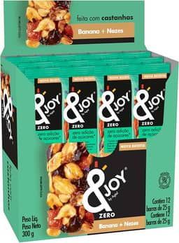 Enjoy Barra De Castanhas Zero - Banana e Nozes Display 300 G