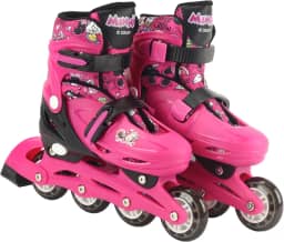 BBR Toys Patins 2 em 1 4 Rodas 32/35 com Kit de Proteção Disney Minnie