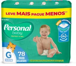 Fralda Personal Baby Protect & Sec Grande Promo - 78 Unidades