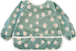 Torange Babador de bebê, babador de manga comprida para crianças, babador à prova d'água para bebê, avental de desmame com LED, babador de alimentação lavável na máquina