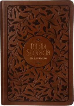 Bíblia NVI Bible Journaling, courosoft marrom com baixo relevo, com espaço para anotações, Leitura Perfeita, Falei com Amor: Bíblia Sagrada Nova Versão Internacional