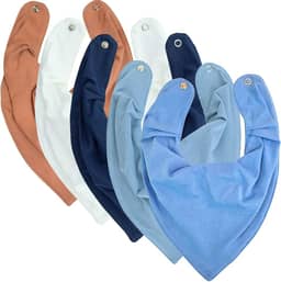 Babador Bandana Forro Impermeavel, Kit 5 unidades, Yandoo