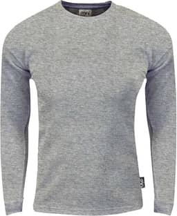 Camisa térmica masculina manga longa gola redonda waffle PP-5GG, H. cinza, XXG