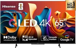 Hisense Smart TV UHD 4K QLED 65" Polegadas 65Q6N Google TV com HDR10+, Dolby Atmos, Sports Mode, Game Mode Plus e Compatível com Alexa