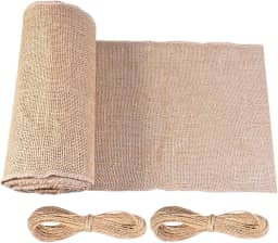 Rolo de lavável, 2 rolos de 10 m, enfeites de barbante, caminho de mesa decorativo de linho para artesanato faça você mesmo, jogos americanos de